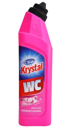 Krystal WC cleaner růžový 750ml kyselý na nerez a keramiku