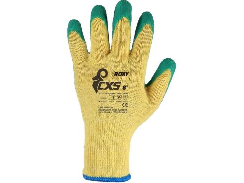 Povrstvené rukavice ROXY, žluto-zelené