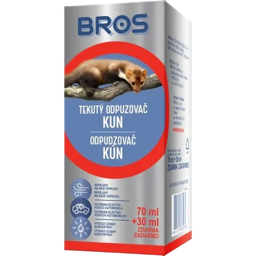 BROS Tekutý odpuzovač kun 70ml+30ml GRATIS
