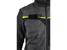 Bunda CXS NAOS, hybrid, pánská, šedo-černá, HV žluté doplňky_(3)