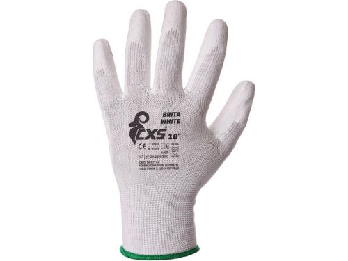 Povrstvené rukavice BRITA, bílé
