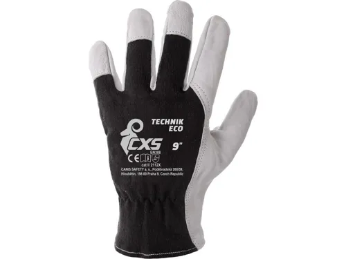 Kombinované rukavice TECHNIK ECO, černo-bílé_(1)