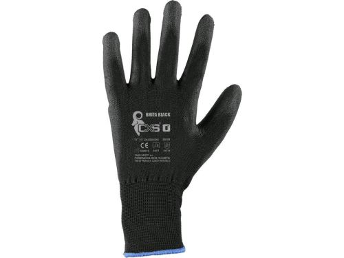 Povrstvené rukavice BRITA BLACK, černé