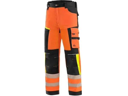 Kalhoty CXS BENSON výstražné, pánské, oranžovo-černé_(1)