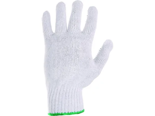 Rukavice FALO ,textilní,s PVC terčíky,bílo-modré,vel.8_(1)