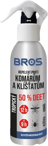 BROS REPELENT proti komárům a klíšťatům 50 % DEET 130 ML