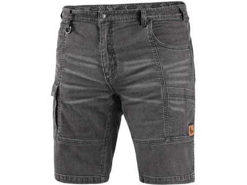 Kraťasy jeans CXS MURET, pánské, šedo-černá, vel. 50