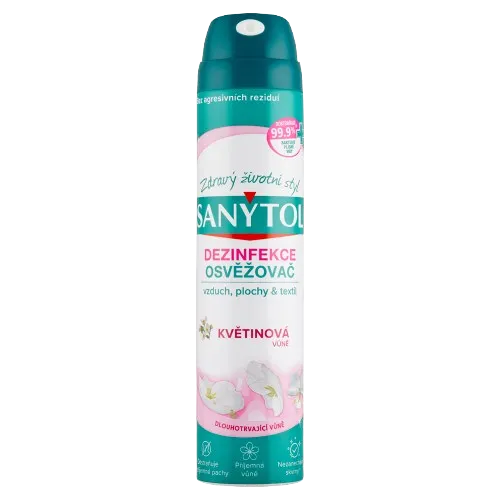 SANYTOL dezinfekční osvěžovač vzduchu Květinová vůně 300ml