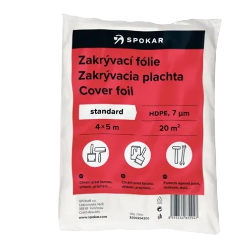Zakrývací fólie 4x5m HDPE 7my