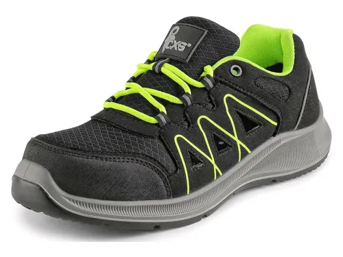 Obuv CXS TEXLINE VUKA S1P, polobotka, černo-zelená_(1)