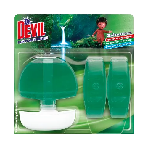 Dr. Devil WC blok 3v1 3x55ml Natur fresh NOVÝ