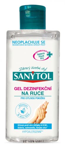 SANYTOL dezinfekční gel sensitive na ruce 75ml na citlivou pokožku