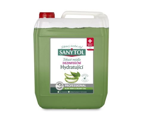 SANYTOL Dezinfekční mýdlo hydratující Professional Aloe Vera&Zelený čaj 5l 

