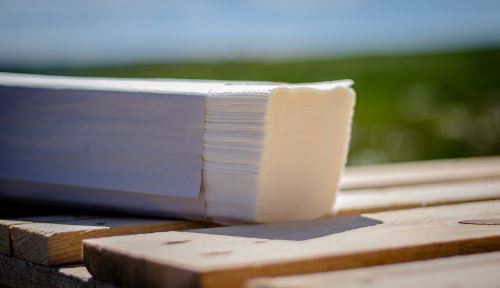 Papírové ručníky ZZ 2vr, 23x21cm, 3000ks, recykl lepený, 65% bělost