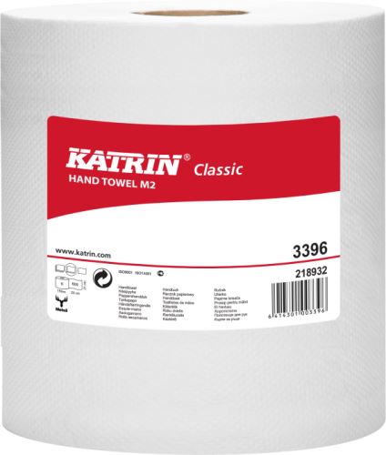 Papírový ručník v roli Katrin classic 6ks, 150m x 210mm, 600 útržků (3396) střed.odvíjení