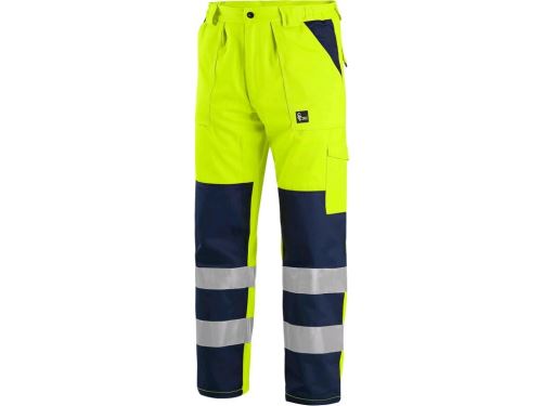 Kalhoty CXS NORWICH, výstražné, pánské, žluto-modré, vel. 48
