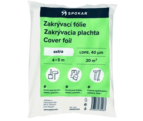 Zakrývací fólie 4x5m LDPE 40my