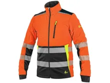 Bunda CXS BENSON, výstražná, softshell, oranžovo - černá