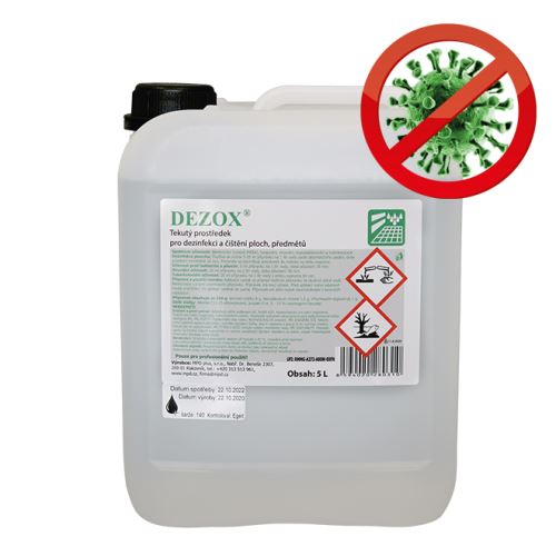 DEZOX 5l na čištění a dezinfekci ploch a předmětů