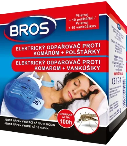 Bros elektrický odpařovač proti komárům+10ks polštářky