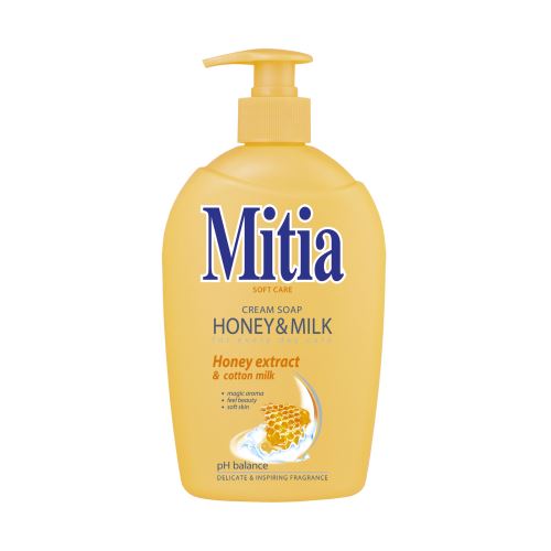 Mitia tek.mýdlo Honey &Milk 500ml s dávk.