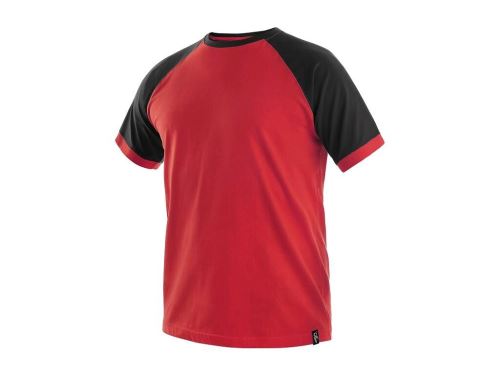 Tričko  OLIVER, krátký rukáv, červeno-černé, vel. XL