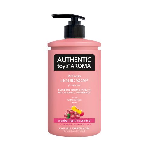 Authentic toya aroma tekuté mýdlo s dávkovačem 400ml Cranberries&Nectarine
