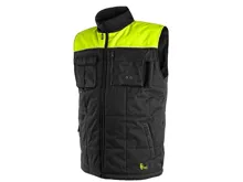 Pánská zimní vesta SEATTLE, fleece, černo-žlutá