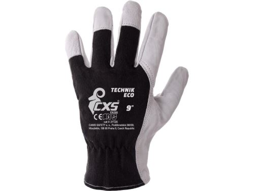 Kombinované rukavice TECHNIK ECO, černo-bílé, vel. 10