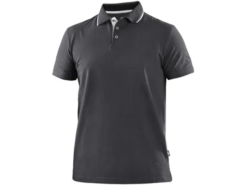 Polokošile CXS HENRY, pánské, krátký rukáv, antracitovo-bílá_(1)