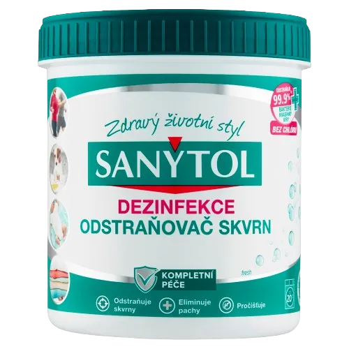 SANYTOL dezinfekce, odstraňovač skvrn 450g do pračky