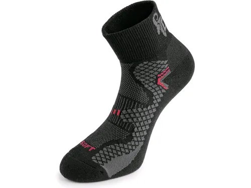 Ponožky CXS SOFT, černo-červené_(1)