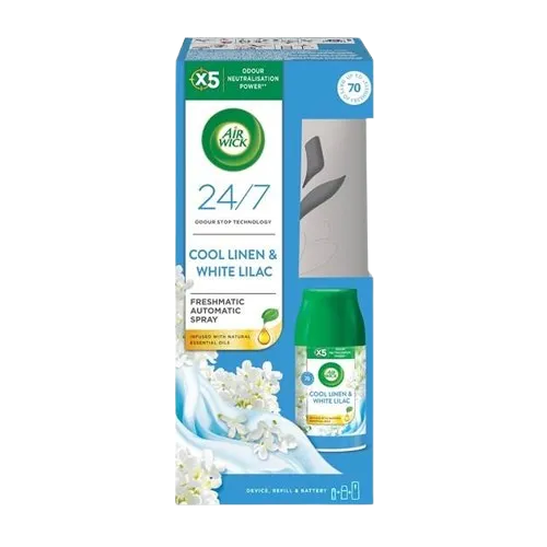 Airwick freshmatic Vůně svěžího prádla 250ml komplet