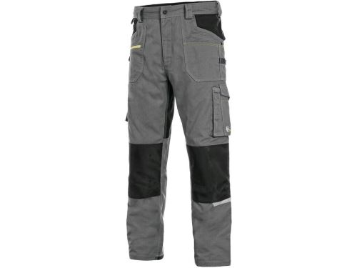 Kalhoty CXS STRETCH, 170-176cm, pánská, šedo - černé, vel. 60