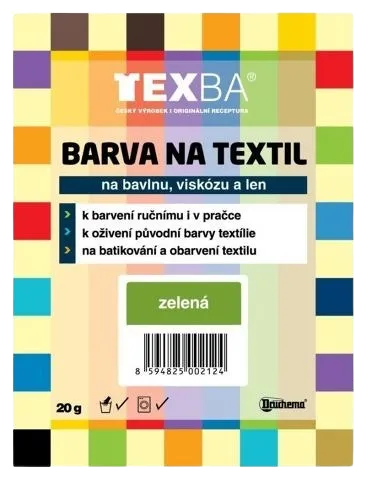 TEXBA 08 zelená barva na textil Druchema