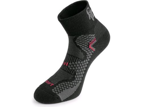 Ponožky SOFT, černo-červené, vel. 45
