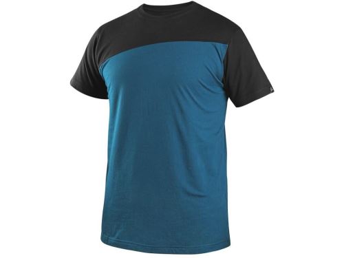 Tričko CXS OLSEN, krátký rukáv, ocelově modro-černé, vel. S