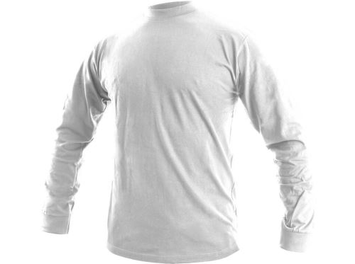 Pánské tričko s dlouhým rukávem PETR, bílé, vel. L