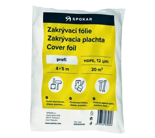 Zakrývací fólie 4x5m HDPE 12my