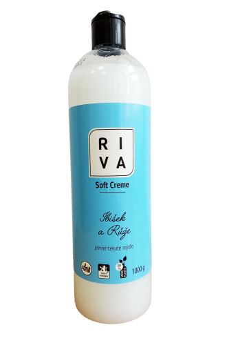 RIVA tekuté mýdlo 1kg soft creme Ibišek a Růže