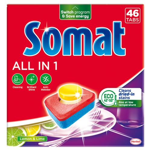 Somat All in 1, 46ks, tablety do myčky Lemon&Lime