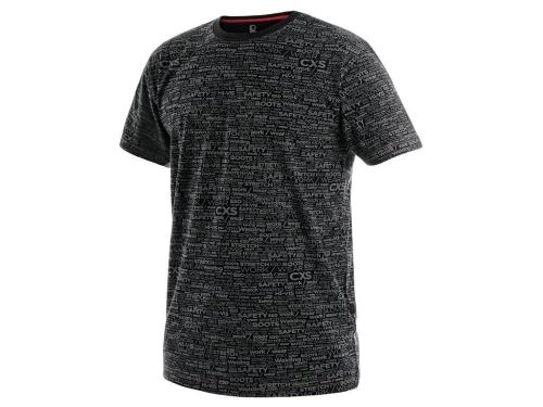Tričko DARREN, krátký rukáv, potisk CXS logo, černé, vel. L
