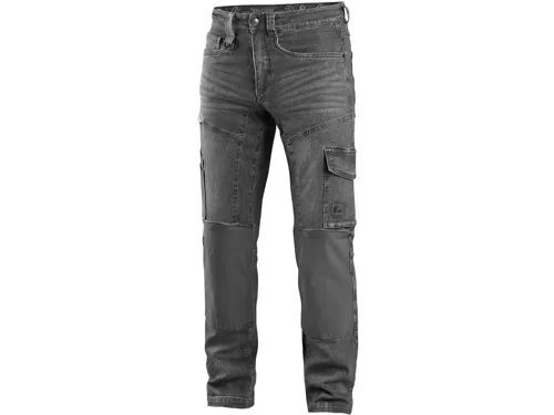 Kalhoty jeans CXS ALBI, pánské, šedé_(1)
