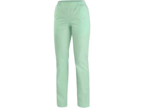 Dámské kalhoty CXS TARA zelené s bílými doplňky, vel. 44