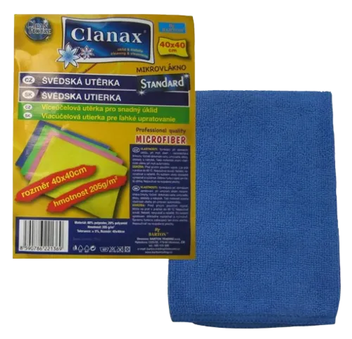 Švédská utěrka Clanax 40x40cm 205g/m2 modrá