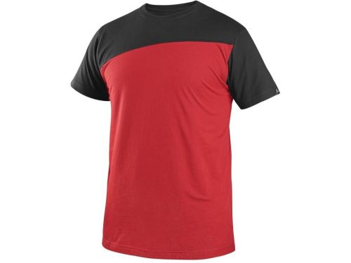 Tričko CXS OLSEN, krátký rukáv, červeno-černé, vel. S