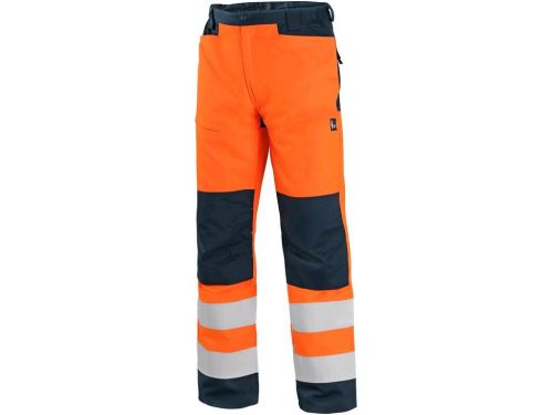 Kalhoty CXS HALIFAX, výstražné se síťovinou, pánské, oranžovo-modré, vel. 46