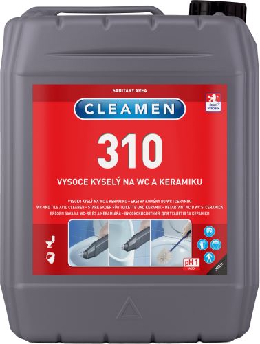 CLEAMEN 310 gelový kyselý čistič WC a keramiky 5l