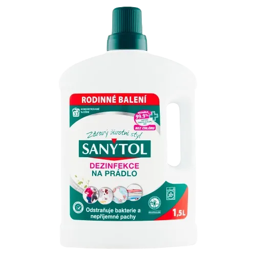 SANYTOL dezinfekce na prádlo 1,5l  Bílé květy

