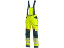 Kalhoty CXS BEDFORD, výstražné, pánské, softshell, žluto-petrolová_(1)